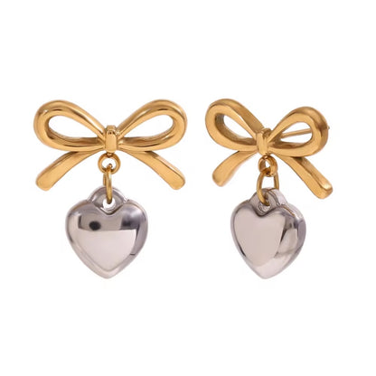 Heart Bow Earrings