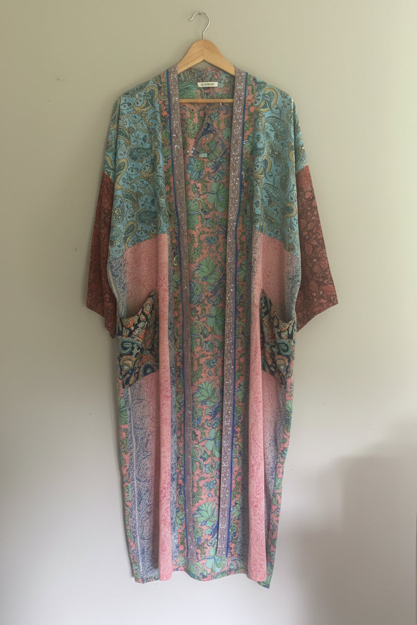 Jaipur Turkos kimono framsida foto