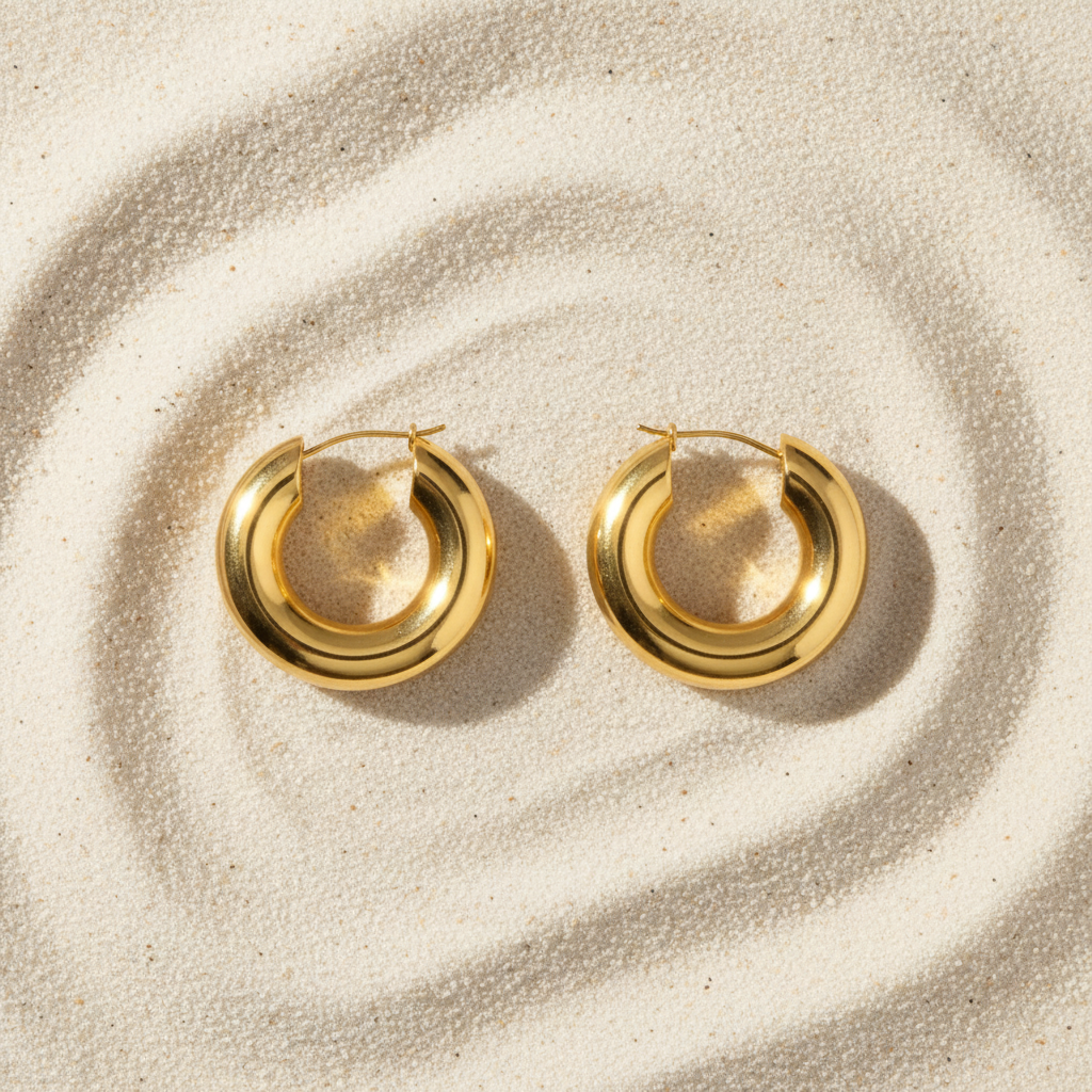 Chunky Hoops – liggande i sand