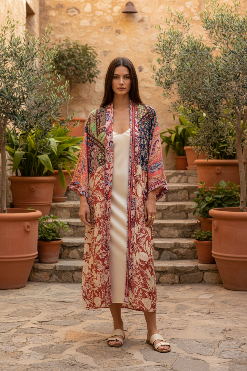 Jaipur Kimono – Rosa/Floral