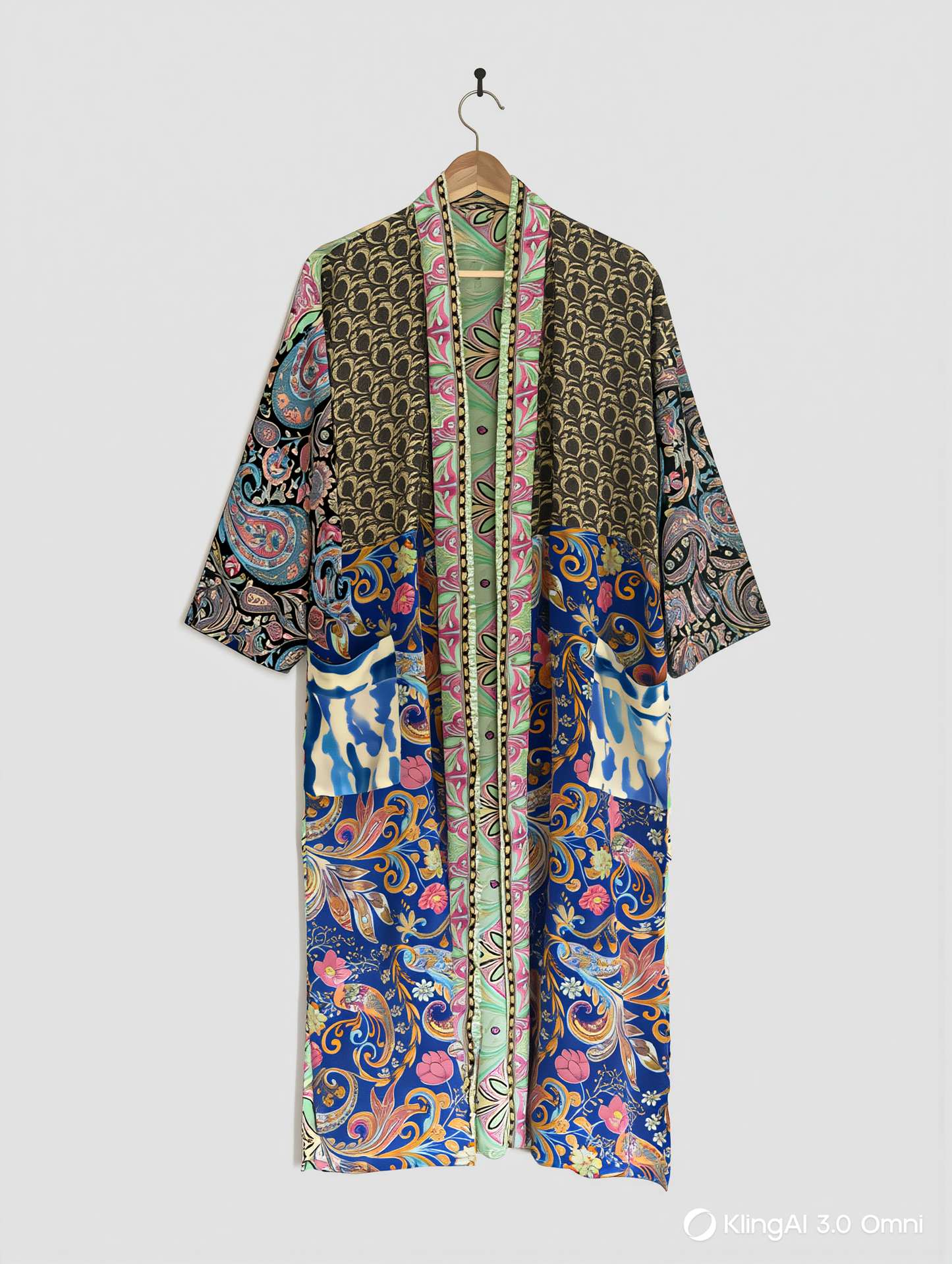Jaipur Kimono Blå/Grön